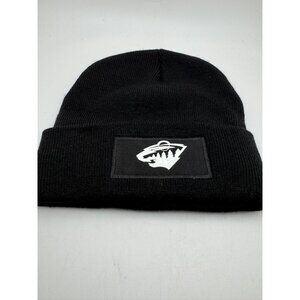 Minnesota Wild Beanie Knit Hat NHL Akron Black White State of Hockey Logo One